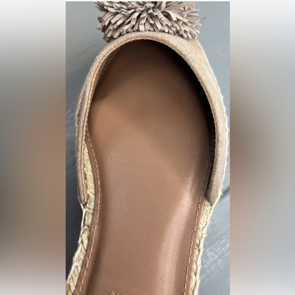 Aquazzura Flat Sunshine Espadrilles Suede Pom Pom Tie Womens EU 38 NWOB - Picture 12 of 12